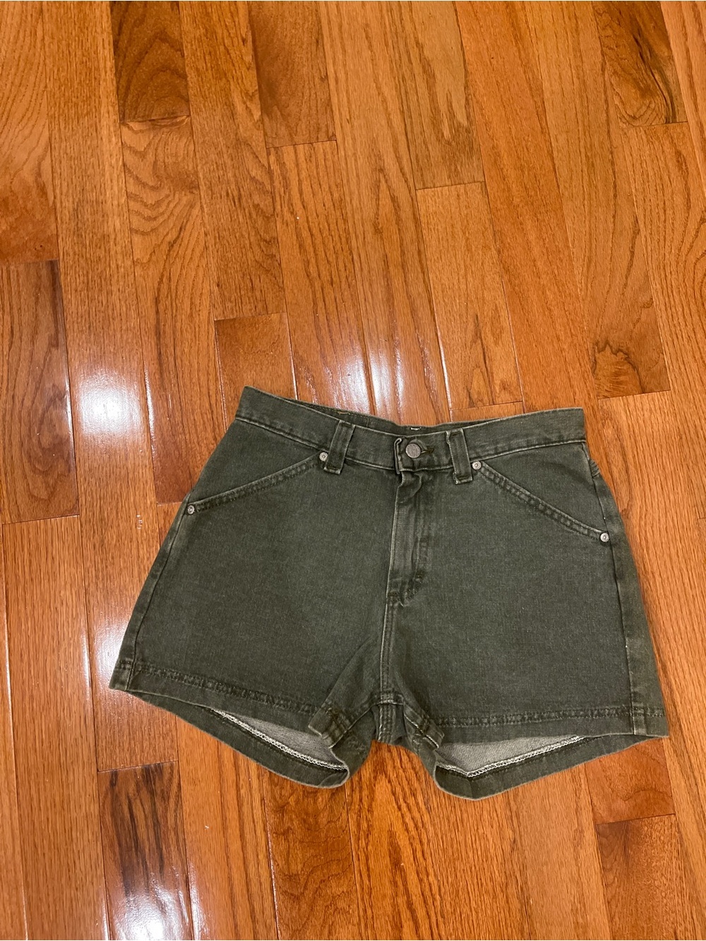 Vintage Riders Green Denim Jean Women's Shorts